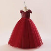 Load image into Gallery viewer, Kid Girls Solid Color Dressy Princess Dresses Wholesale 230803243
