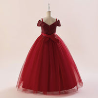 Load image into Gallery viewer, Kid Girls Solid Color Dressy Princess Dresses Wholesale 230803243
