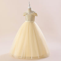 Load image into Gallery viewer, Kid Girls Solid Color Dressy Princess Dresses Wholesale 230803243
