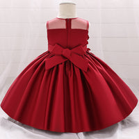 Load image into Gallery viewer, Baby Girls Solid Color Flower Dressy Princess Dresses Wholesale 23080334
