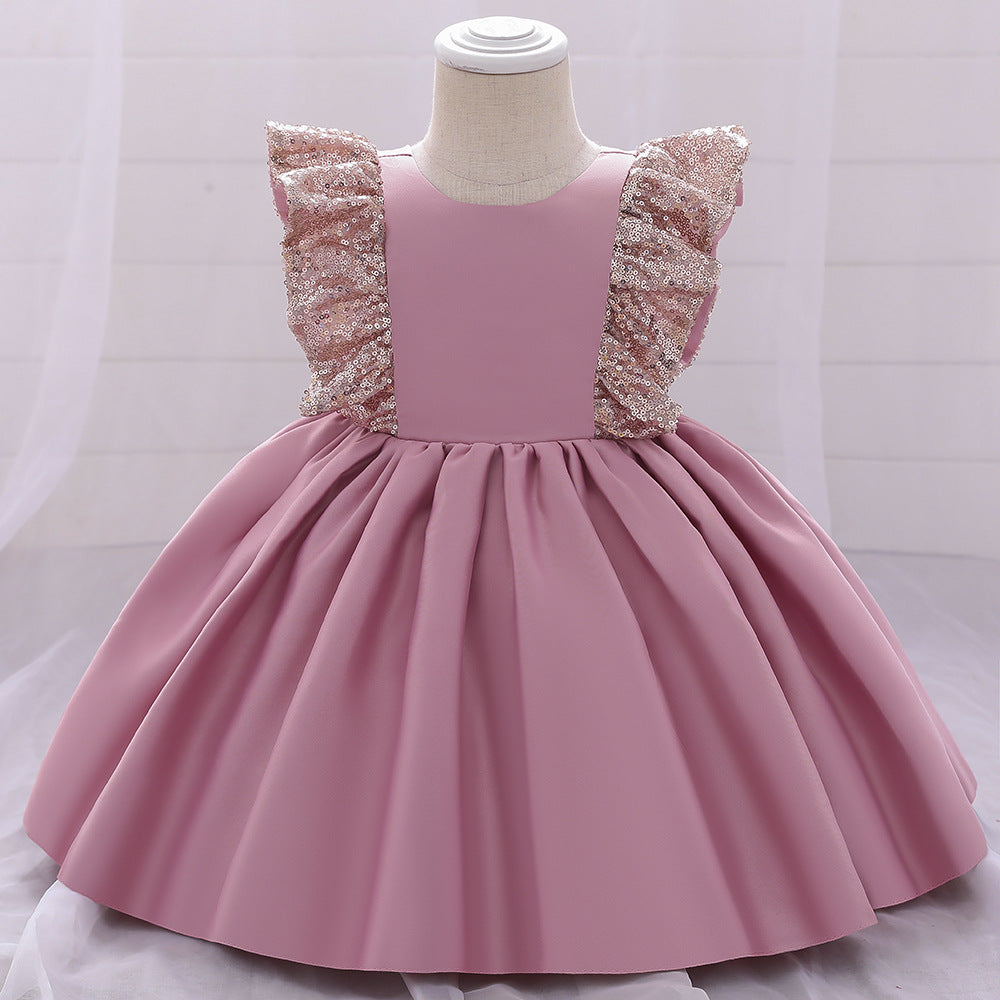 Baby Kid Girls Solid Color Dressy Princess Dresses Wholesale 23080355