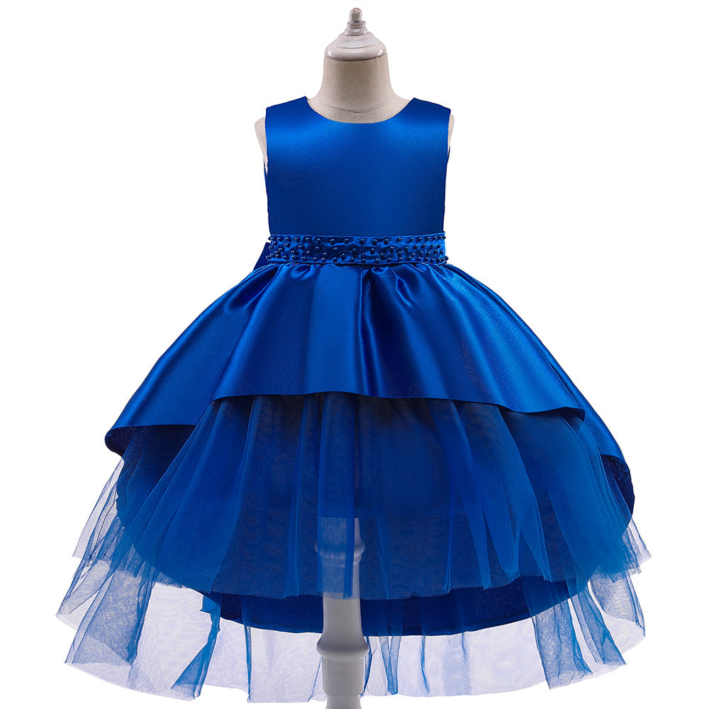 Kid Girls Solid Color Dressy Princess Dresses Wholesale 23080358