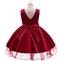 Load image into Gallery viewer, Kid Girls Solid Color Bow Dressy Princess Dresses Wholesale 23080359
