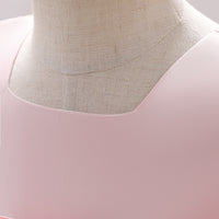 Load image into Gallery viewer, Baby Kid Girls Solid Color Bow Dressy Princess Dresses Wholesale 23080370
