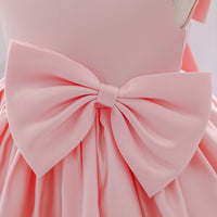Load image into Gallery viewer, Baby Kid Girls Solid Color Bow Dressy Princess Dresses Wholesale 23080370
