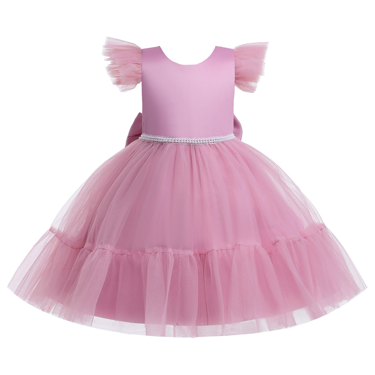 Kid Big Kid Girls Solid Color Dressy Princess Dresses Wholesale 23080386