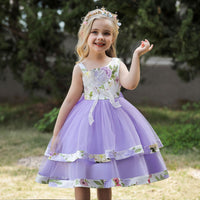 Load image into Gallery viewer, Kid Girls Flower Print Dressy Princess Dresses Wholesale 23080399
