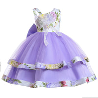 Load image into Gallery viewer, Kid Girls Flower Print Dressy Princess Dresses Wholesale 23080399
