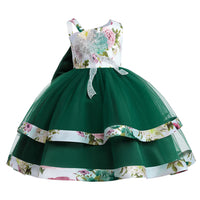 Load image into Gallery viewer, Kid Girls Flower Print Dressy Princess Dresses Wholesale 23080399
