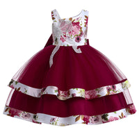 Load image into Gallery viewer, Kid Girls Flower Print Dressy Princess Dresses Wholesale 23080399
