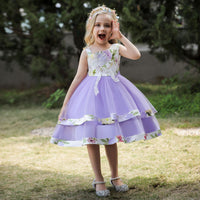 Load image into Gallery viewer, Kid Girls Flower Print Dressy Princess Dresses Wholesale 23080399
