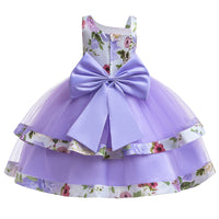 Load image into Gallery viewer, Kid Girls Flower Print Dressy Princess Dresses Wholesale 23080399
