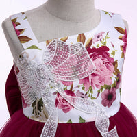 Load image into Gallery viewer, Kid Girls Flower Print Dressy Princess Dresses Wholesale 23080399
