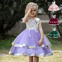 Load image into Gallery viewer, Kid Girls Flower Print Dressy Princess Dresses Wholesale 23080399

