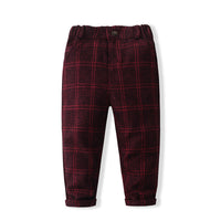 Load image into Gallery viewer, 3 Pieces Set Baby Kid Boys Solid Color Shirts Checked Vests Waistcoats And Pants Wholesale 23082802
