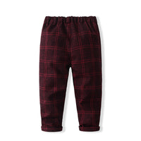 Load image into Gallery viewer, 3 Pieces Set Baby Kid Boys Solid Color Shirts Checked Vests Waistcoats And Pants Wholesale 23082802
