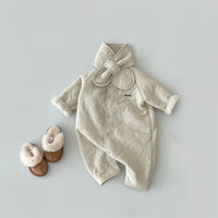 Load image into Gallery viewer, 2 Pieces Set Baby Boys Solid Color Jumpsuits And Scarves Wholesale 23082808
