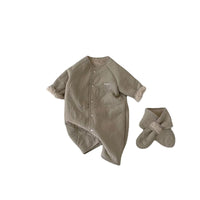 Load image into Gallery viewer, 2 Pieces Set Baby Boys Solid Color Jumpsuits And Scarves Wholesale 23082808
