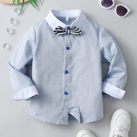 Load image into Gallery viewer, Baby Kid Boys Solid Color Bow Shirts Wholesale 230828111

