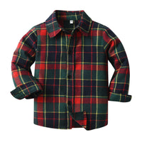 Load image into Gallery viewer, Baby Kid Boys Color-blocking Checked Shirts Wholesale 230828112
