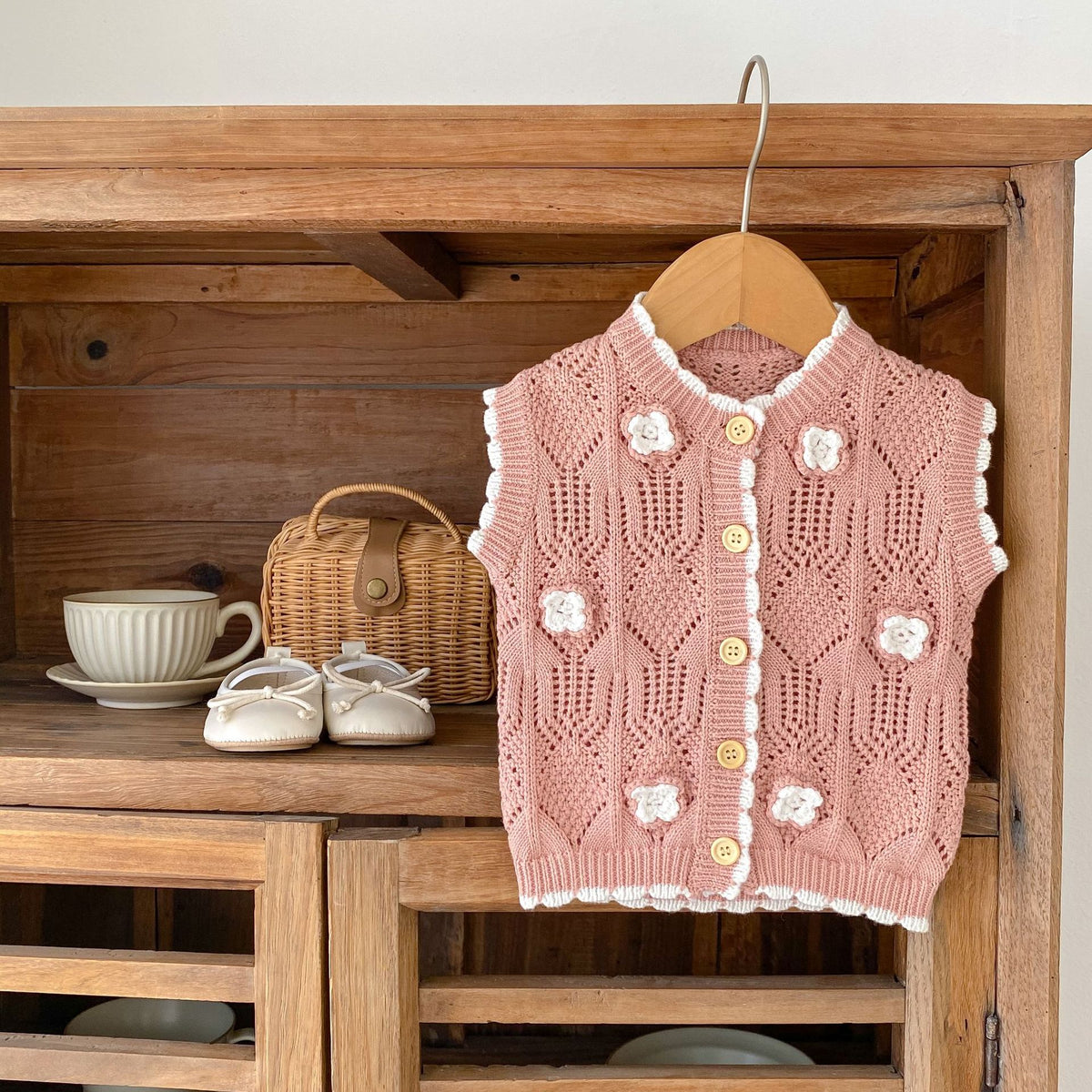 Baby Kid Girls Flower Vests Waistcoats Wholesale 230828119
