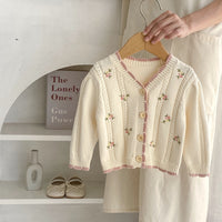 Load image into Gallery viewer, Baby Kid Girls Flower Embroidered Cardigan Wholesale 230828120
