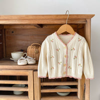 Load image into Gallery viewer, Baby Kid Girls Flower Embroidered Cardigan Wholesale 230828120
