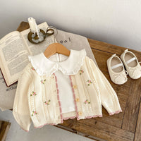 Load image into Gallery viewer, Baby Kid Girls Flower Embroidered Cardigan Wholesale 230828120
