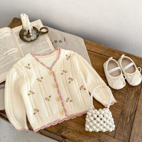 Load image into Gallery viewer, Baby Kid Girls Flower Embroidered Cardigan Wholesale 230828120
