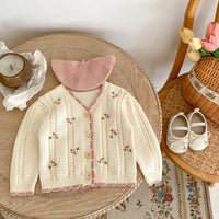 Load image into Gallery viewer, Baby Kid Girls Flower Embroidered Cardigan Wholesale 230828120
