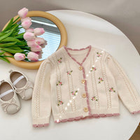 Load image into Gallery viewer, Baby Kid Girls Flower Embroidered Cardigan Wholesale 230828120
