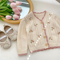 Load image into Gallery viewer, Baby Kid Girls Flower Embroidered Cardigan Wholesale 230828120
