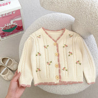 Load image into Gallery viewer, Baby Kid Girls Flower Embroidered Cardigan Wholesale 230828120
