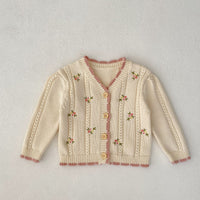 Load image into Gallery viewer, Baby Kid Girls Flower Embroidered Cardigan Wholesale 230828120
