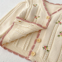 Load image into Gallery viewer, Baby Kid Girls Flower Embroidered Cardigan Wholesale 230828120
