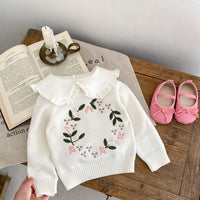 Load image into Gallery viewer, Baby Kid Girls Embroidered Sweaters Wholesale 230828123
