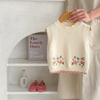 Load image into Gallery viewer, Baby Kid Girls Flower Embroidered Vests Waistcoats Wholesale 230828125
