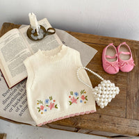 Load image into Gallery viewer, Baby Kid Girls Flower Embroidered Vests Waistcoats Wholesale 230828125
