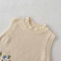 Load image into Gallery viewer, Baby Kid Girls Flower Embroidered Vests Waistcoats Wholesale 230828125
