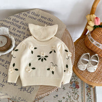 Load image into Gallery viewer, Baby Kid Girls Solid Color Embroidered Sweaters Wholesale 230828156
