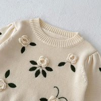 Load image into Gallery viewer, Baby Kid Girls Solid Color Embroidered Sweaters Wholesale 230828156
