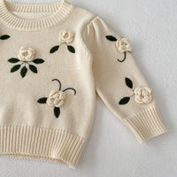 Load image into Gallery viewer, Baby Kid Girls Solid Color Embroidered Sweaters Wholesale 230828156
