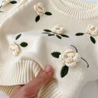 Load image into Gallery viewer, Baby Kid Girls Solid Color Embroidered Sweaters Wholesale 230828156
