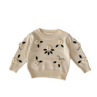 Load image into Gallery viewer, Baby Kid Girls Solid Color Embroidered Sweaters Wholesale 230828156
