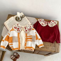Load image into Gallery viewer, Baby Kid Girls Solid Color Flower Sweaters Wholesale 230828177
