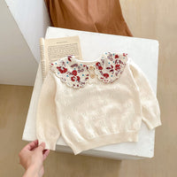 Load image into Gallery viewer, Baby Kid Girls Solid Color Flower Sweaters Wholesale 230828177
