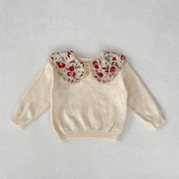 Load image into Gallery viewer, Baby Kid Girls Solid Color Flower Sweaters Wholesale 230828177
