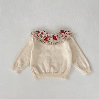 Load image into Gallery viewer, Baby Kid Girls Solid Color Flower Sweaters Wholesale 230828177
