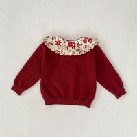 Load image into Gallery viewer, Baby Kid Girls Solid Color Flower Sweaters Wholesale 230828177
