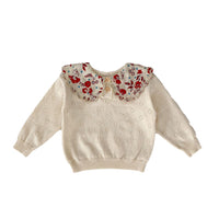 Load image into Gallery viewer, Baby Kid Girls Solid Color Flower Sweaters Wholesale 230828177
